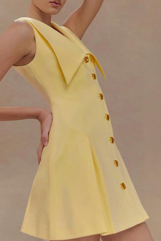 Chic Button-Down Casual Dress with Collar