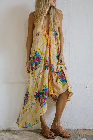 Halter Neck Bohemian Casual Dress