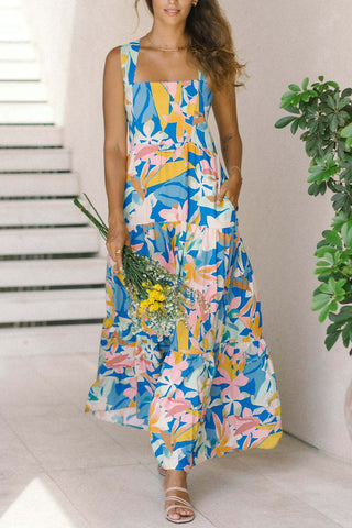 Floral Sleeveless Maxi Dress