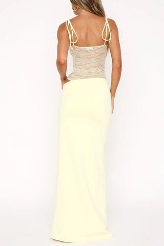 Elegant Maxi Dress with Lace Detail