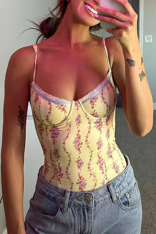 Spaghetti Strap Print Cami