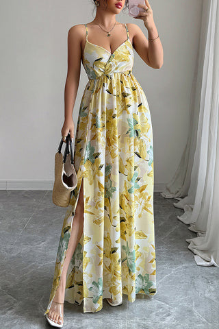 Floral Maxi Dress with Slit