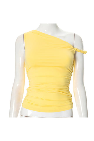 One-Shoulder Ruched Camisole