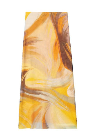 Ruched Halter Top with Scarf Accent