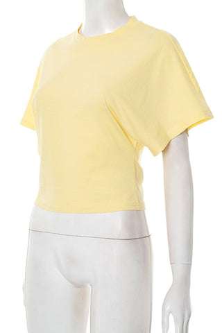 Ruched Waist Short Sleeve Top