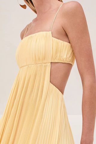 Elegant Pleated Maxi Sundress