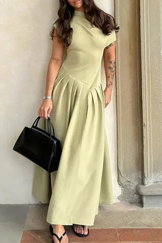 One-Shoulder Flared Casual Dress