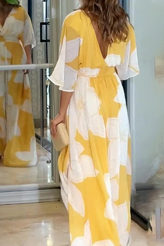 Floral Wrap Maxi Dress