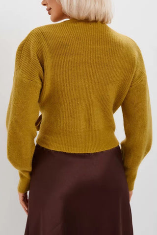 Wrap Style Cardigan with Tie Waist