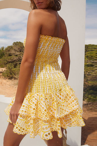 Strapless Layered Casual Dress