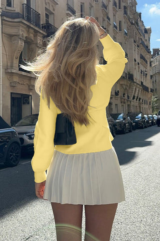 Button Front Long Sleeve Top