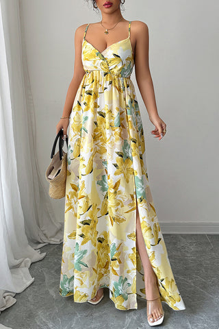 Floral Maxi Dress with Slit