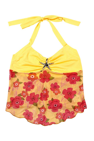 Halter Floral Star Tank Top