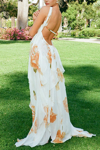 Halter Neck Floral Dress