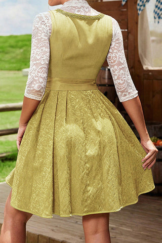 Patterned Bodice Casual Dress