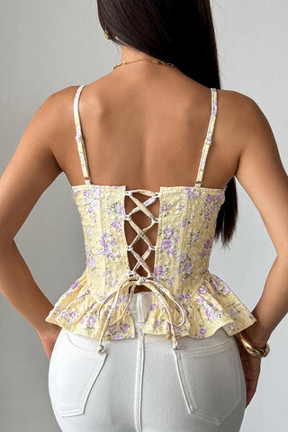 Floral Print Peplum Camisole