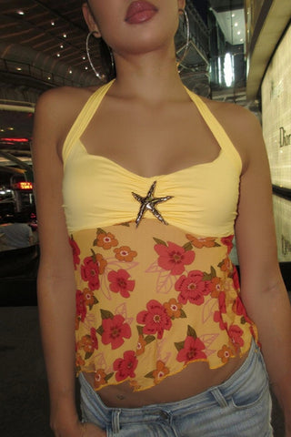 Starfish Adorned Floral Camisole