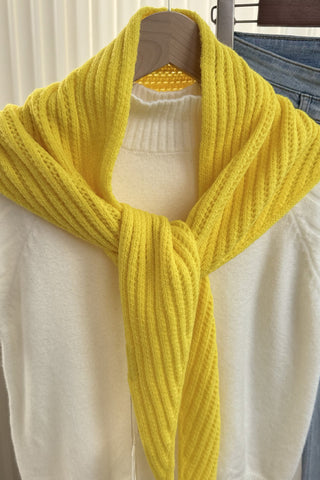 Ribbed Knit Shawl Wrap
