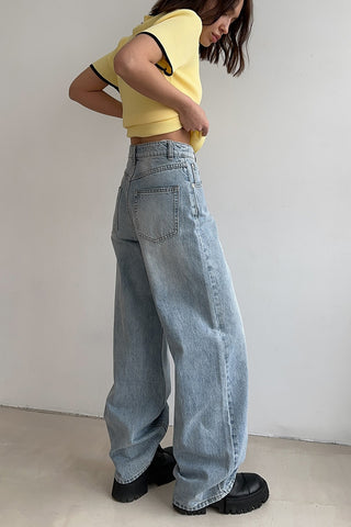 Polo-Collar Button-Up T-Shirt