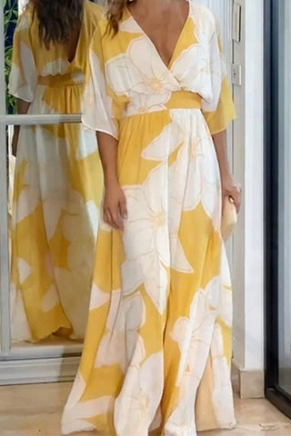 Floral Wrap Maxi Dress