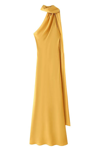 Asymmetric Neckline Casual Dress