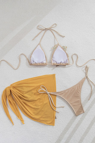 Floral Embellished Bikini Set