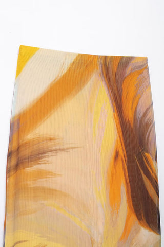 Ruched Halter Top with Scarf Accent