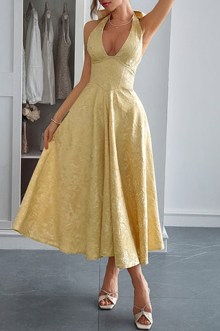 Halter Neck Midi Sundress