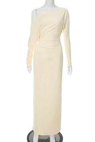 Elegant One-Shoulder Maxi Dress