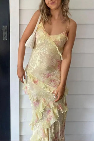 Sleeveless Ruffled Maxi Dress