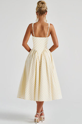 Gingham Sundress with Square Neckline