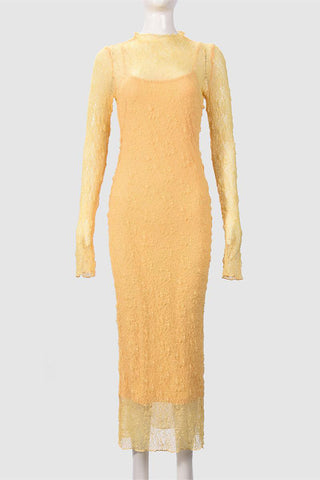 Elegant Long Sleeve Lace Dress