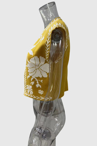 Floral Pattern Open Vest