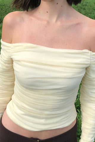 Off-Shoulder Long Sleeve Top