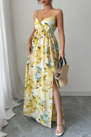 Floral Maxi Dress with Slit