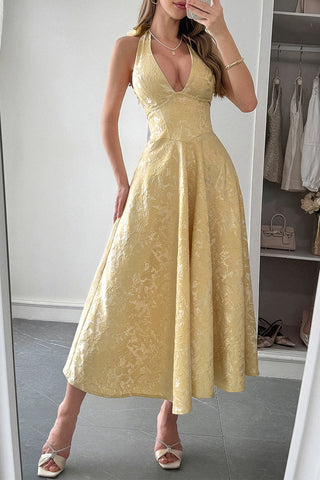 Elegant Halter Evening Dress