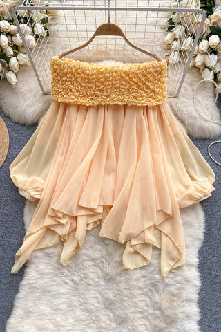 Boho Draped Bandeau Top