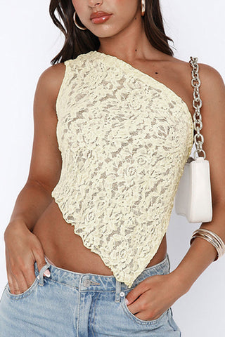 Asymmetrical Lace Tank