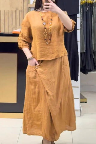 Half Sleeve Skirt Set for Everyday Comfort