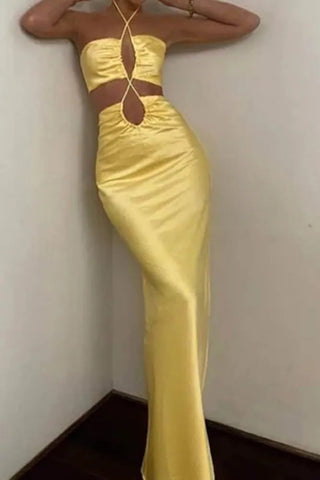 Strapless Cutout Casual Dress