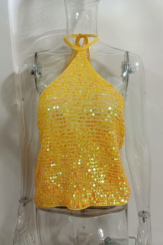 Halter Sequin Tank Top