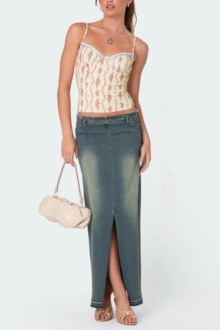 Spaghetti Strap Print Cami