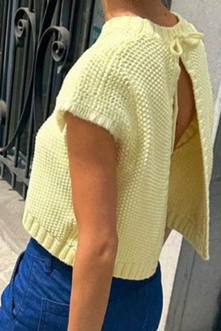 Open Back Knit Top