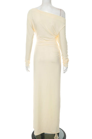 Elegant One-Shoulder Maxi Dress