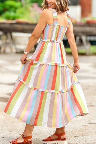 Tiered Smocked Casual Dress