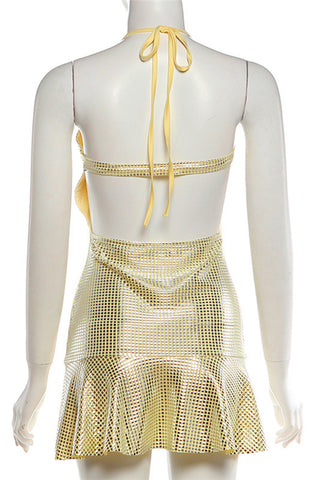 Cutout Sparkle Mini Dress