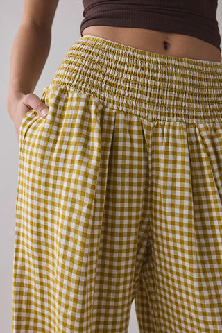 Relaxed Fit Checkered Casual Pants