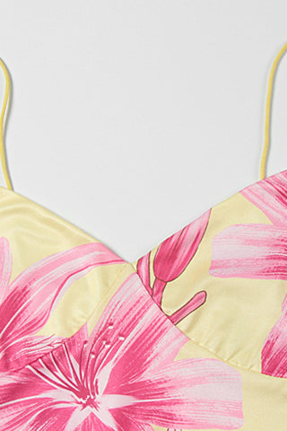 Floral Print Spaghetti Strap Dress