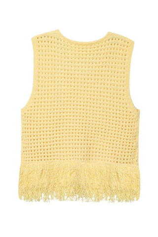 Fringe Hem Crochet Tank Top