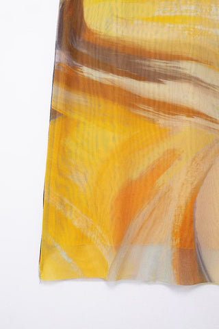 Ruched Halter Top with Scarf Accent